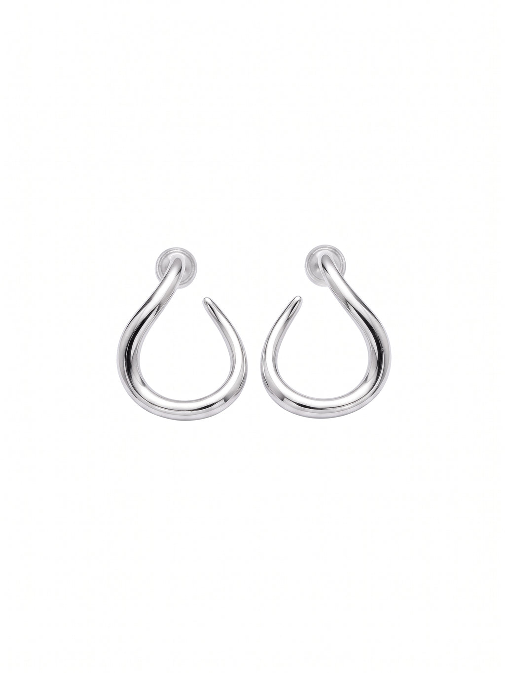 The Fluid Twist Open-Hoop Earrings