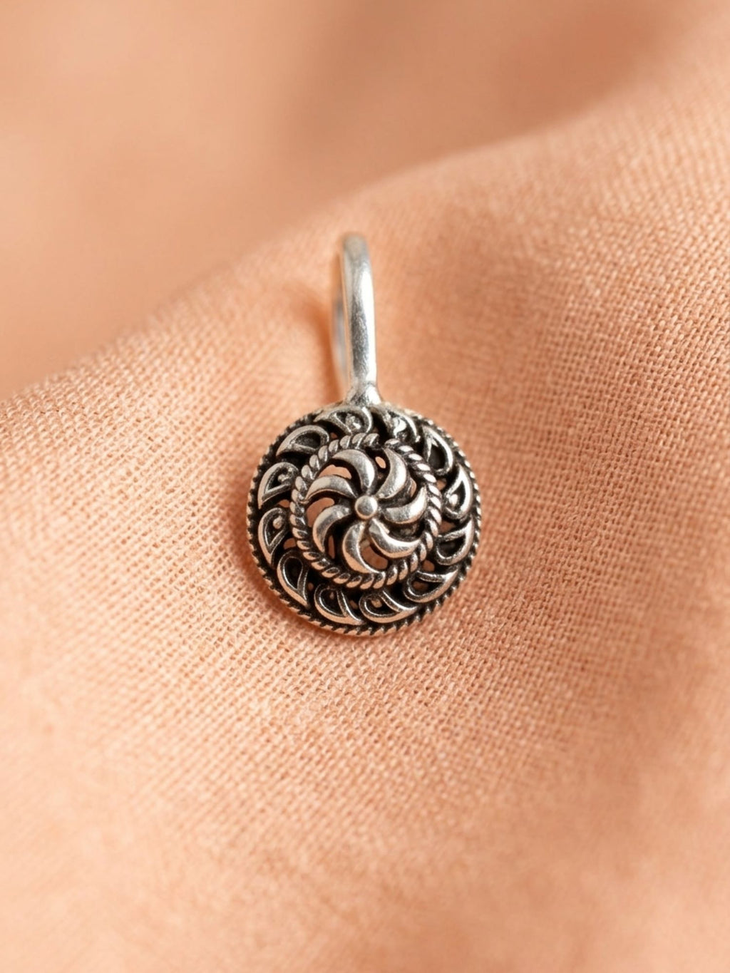 Antique Swirl Mandala Nose Pin