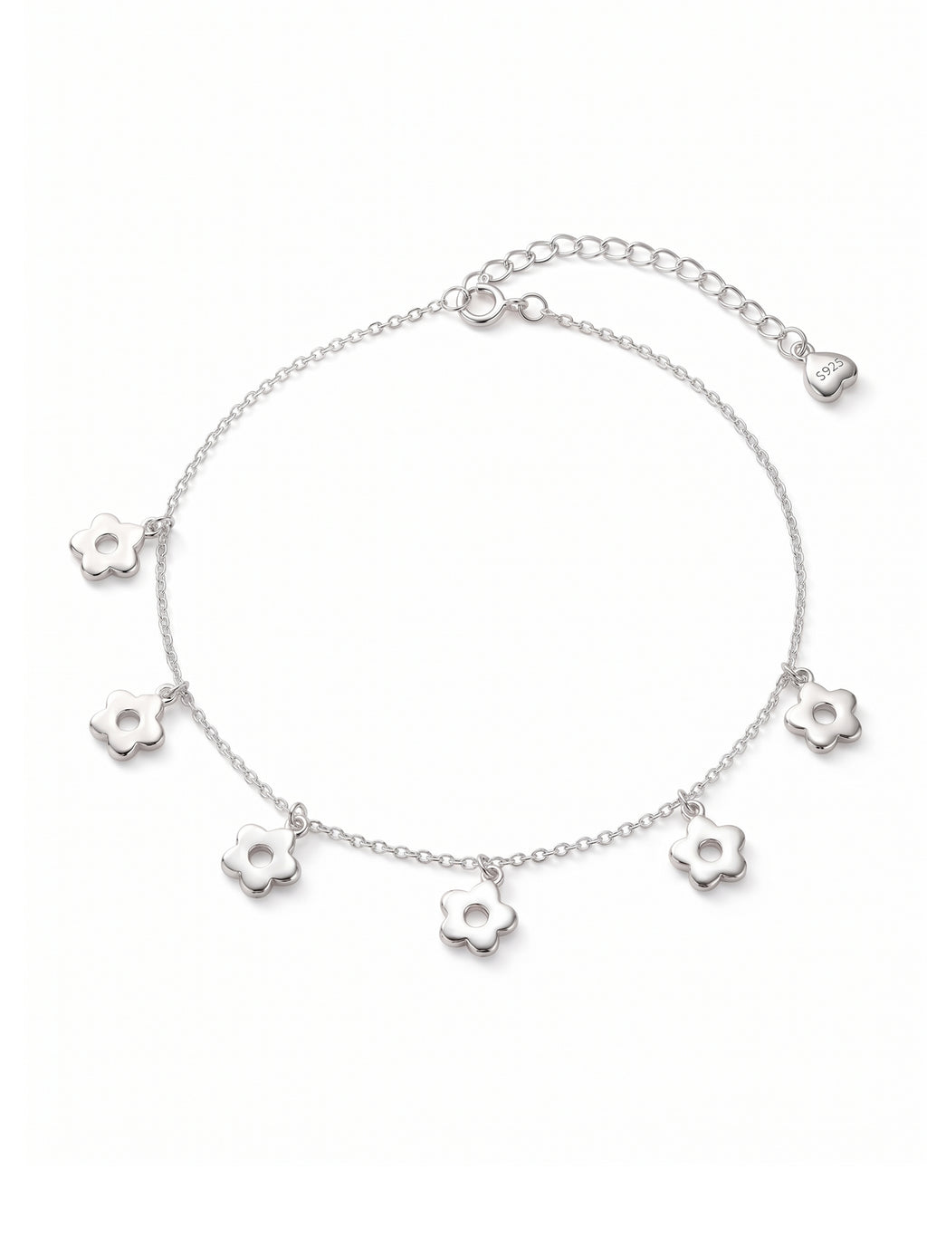 Daisy Flower Charm Anklet