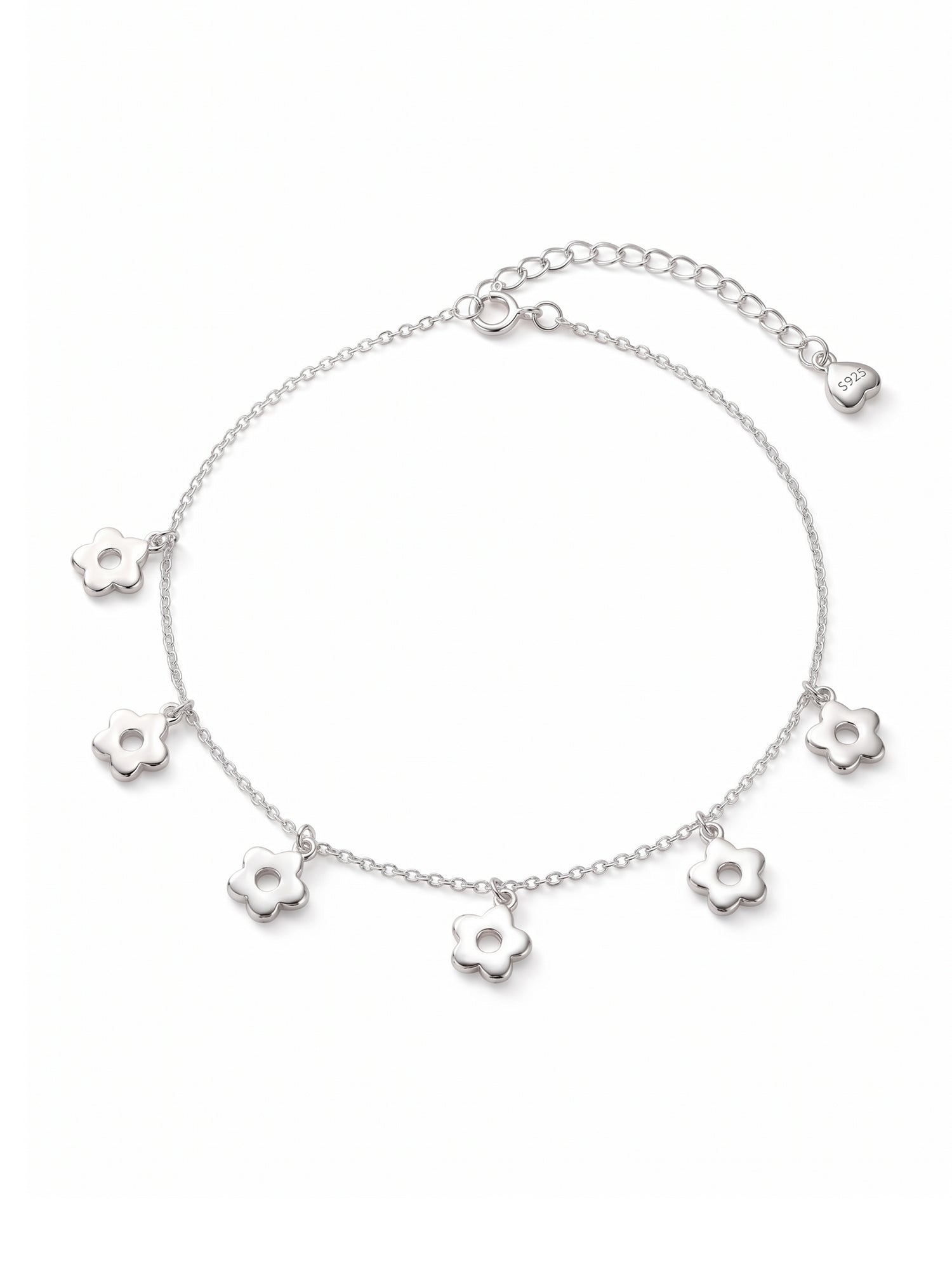 Daisy Flower Charm Anklet