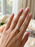 Radiant Chevron Solitaire Ring
