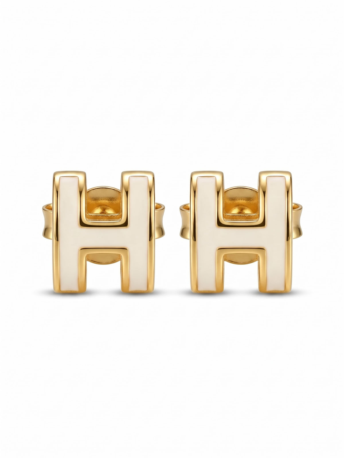 The Heritage 'H' Enamel Stud Earrings