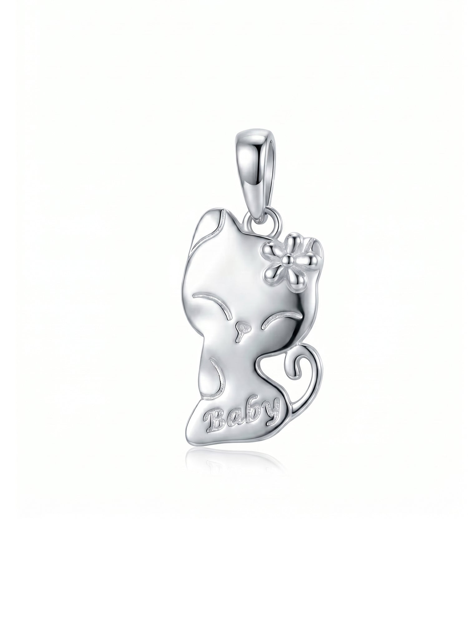 Kids Sitting Kitten "Baby" Pendant