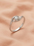 Fluid Ribbon Solitaire Ring