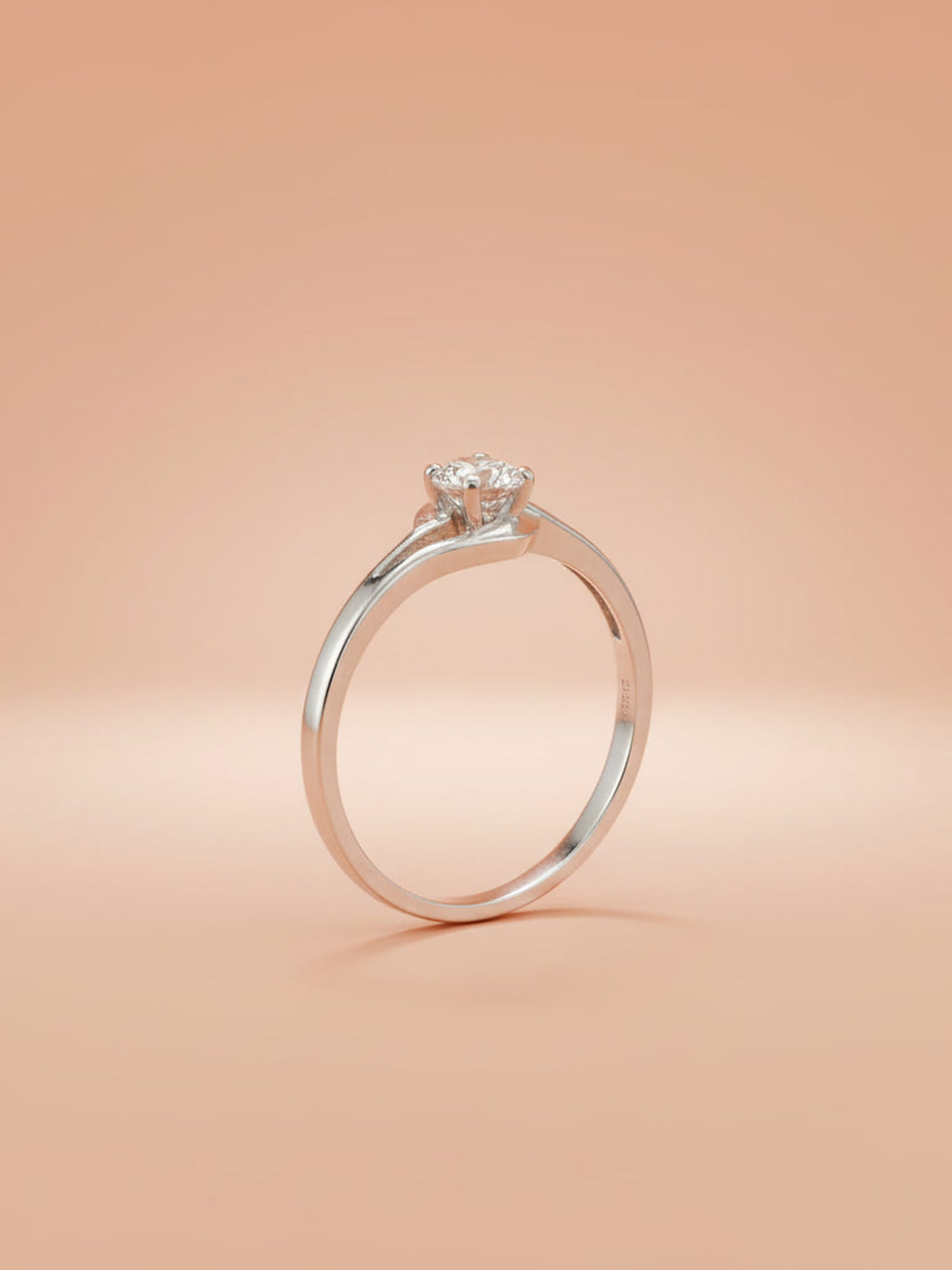 Silver Shimmering Bypass Cluster Ring