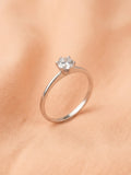 Silver Minimalist Brilliant Solitaire Ring