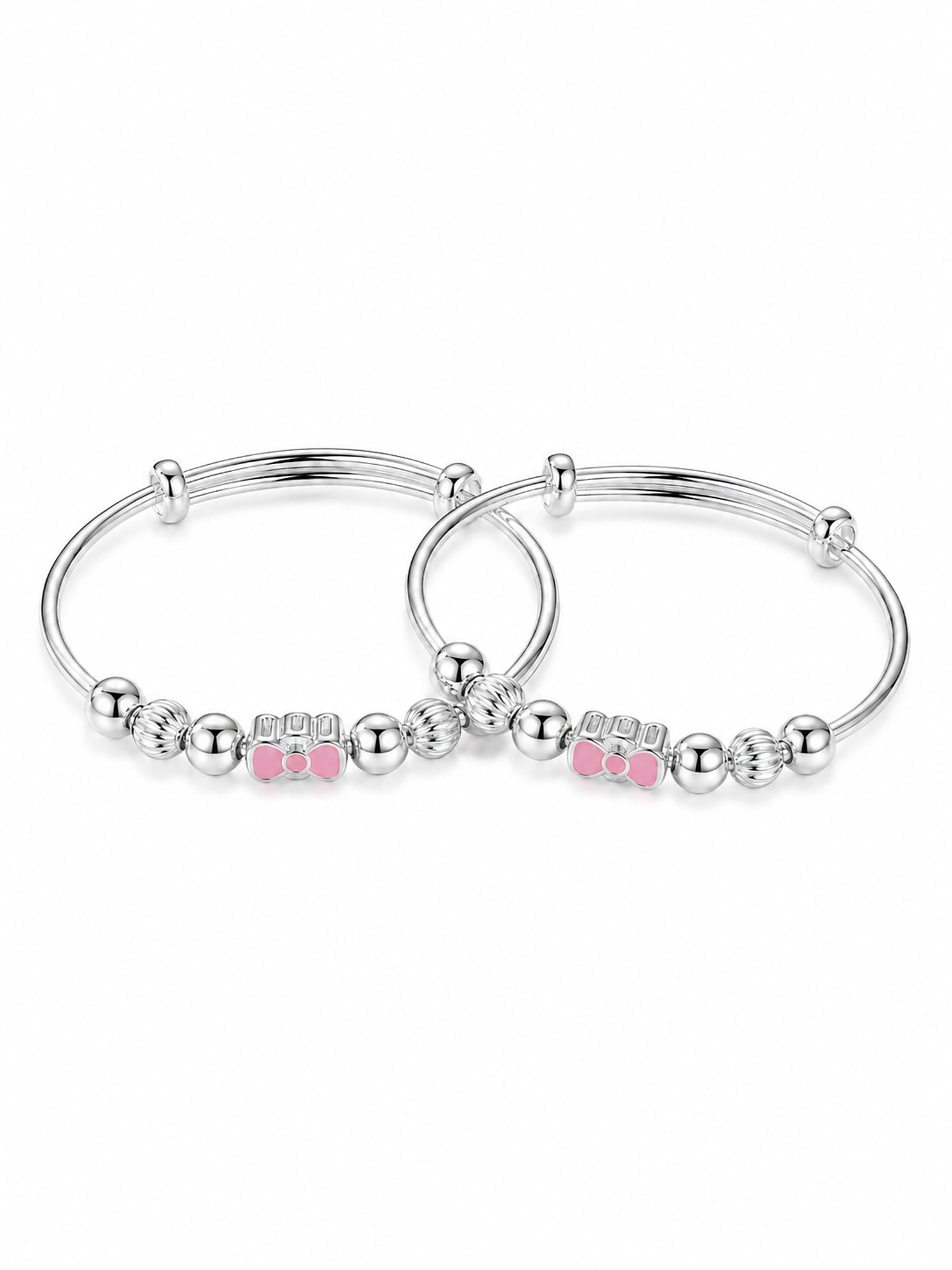 Pink Bow Kids Bangles