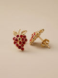 Golden Ruby Grape Studs