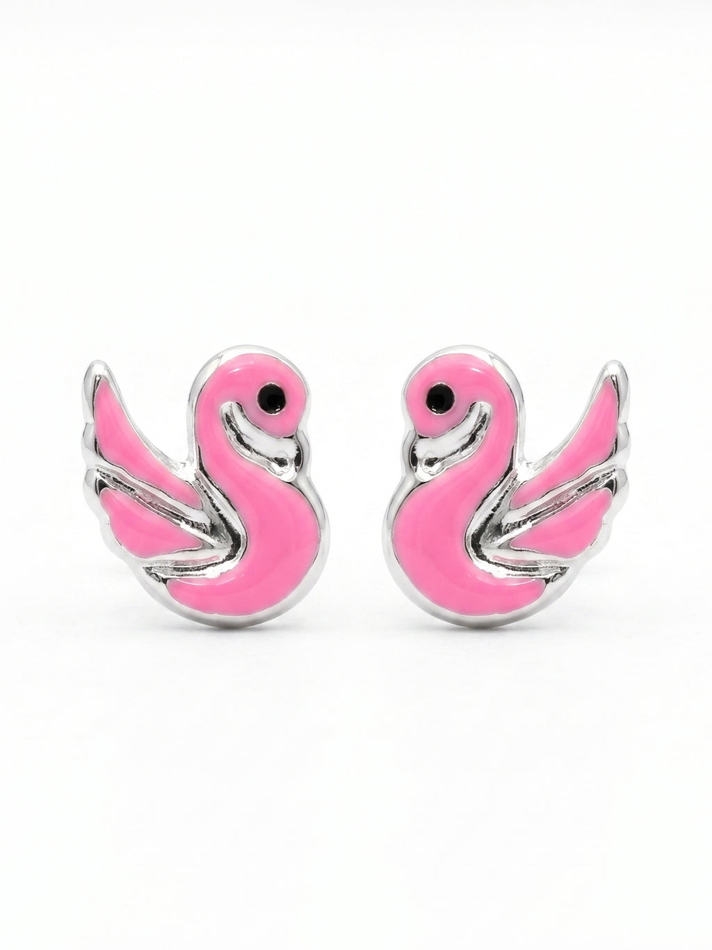Pink Swan Studs