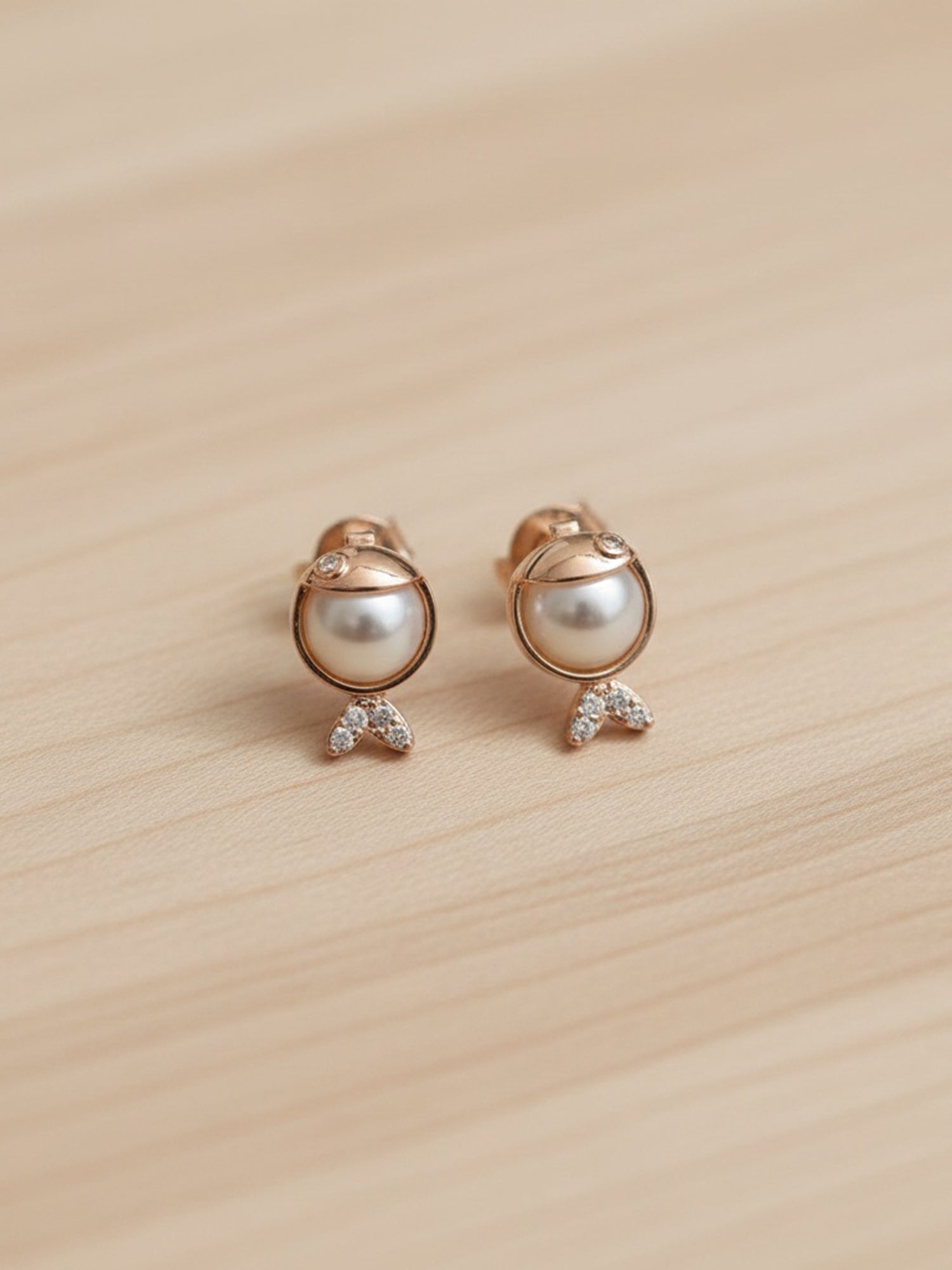 Gilded Oceanic Pearl Studs