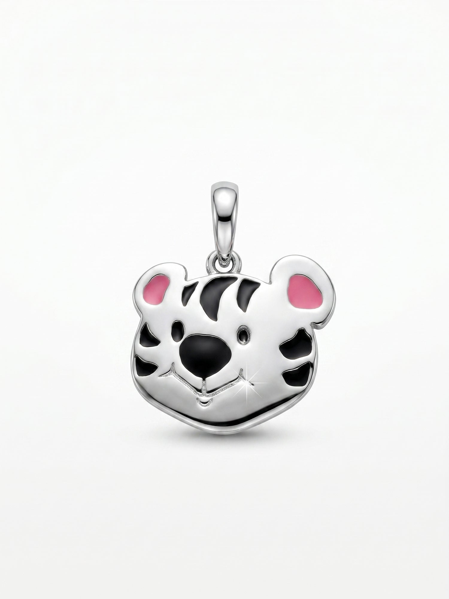 Kids Playful Tiger Face Pendant