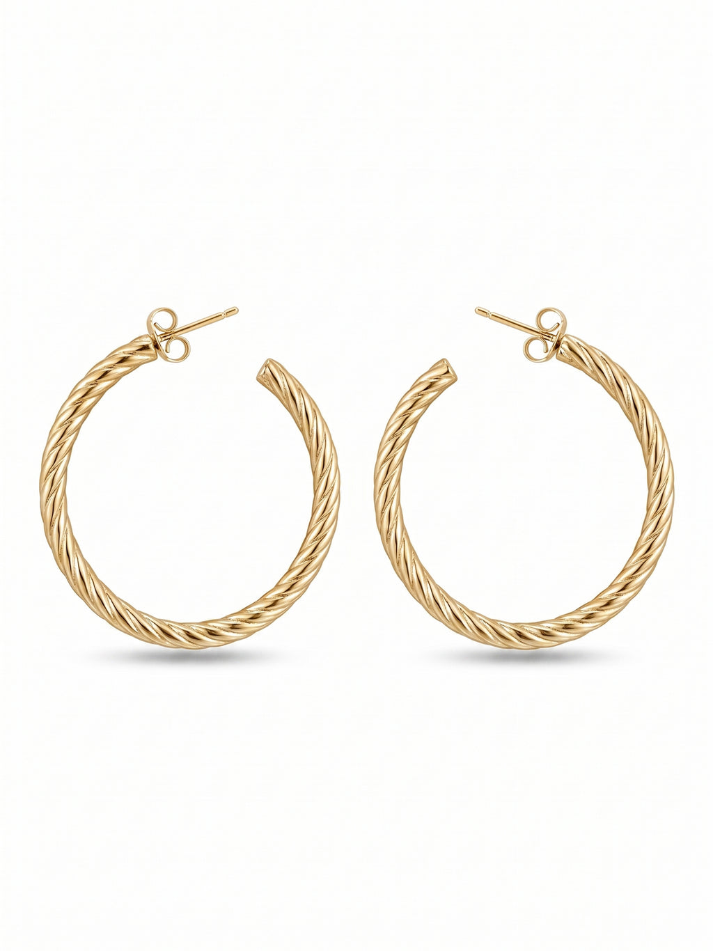 Gilded Braided C-Hoops