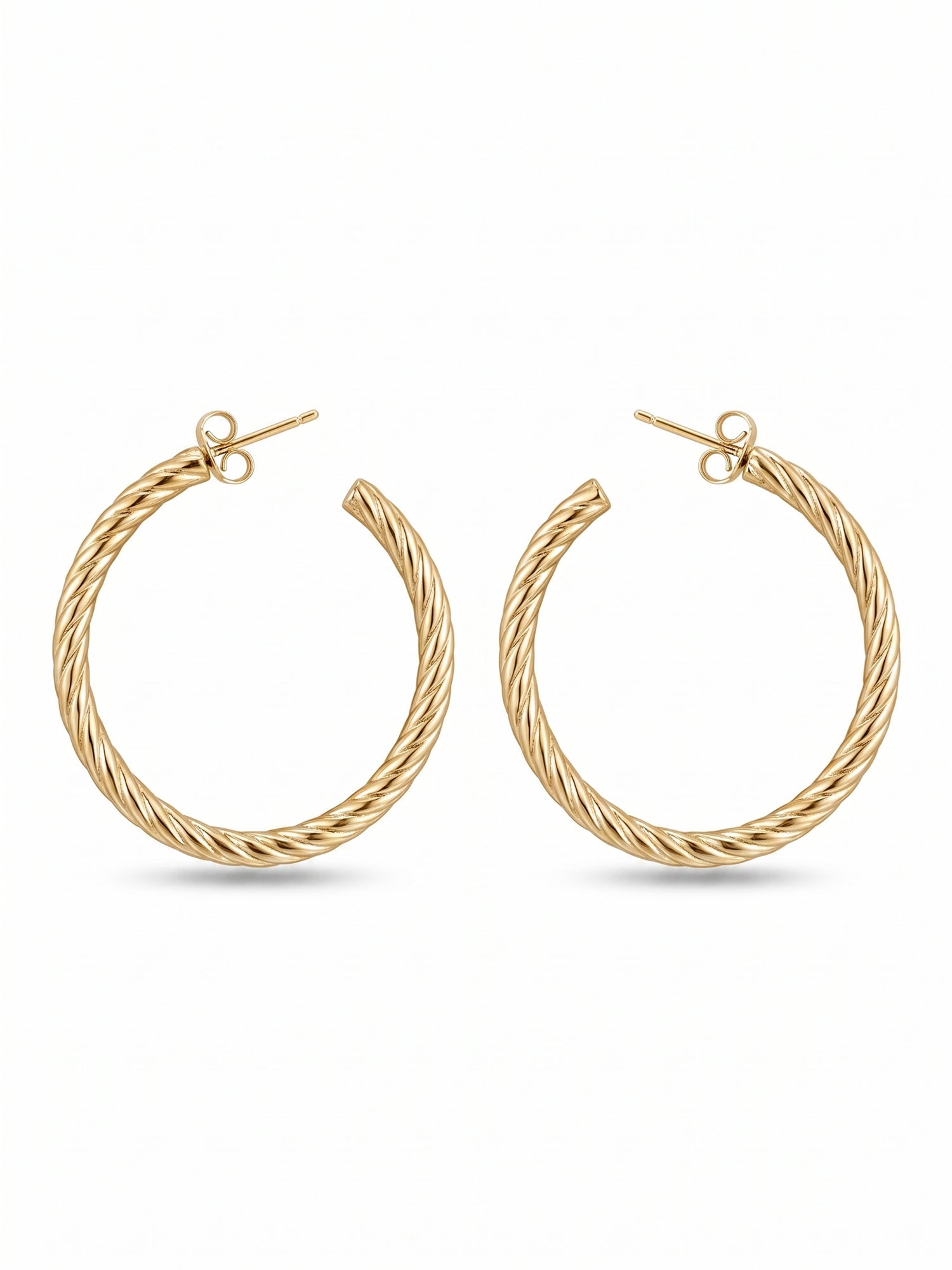 Gilded Braided C-Hoops