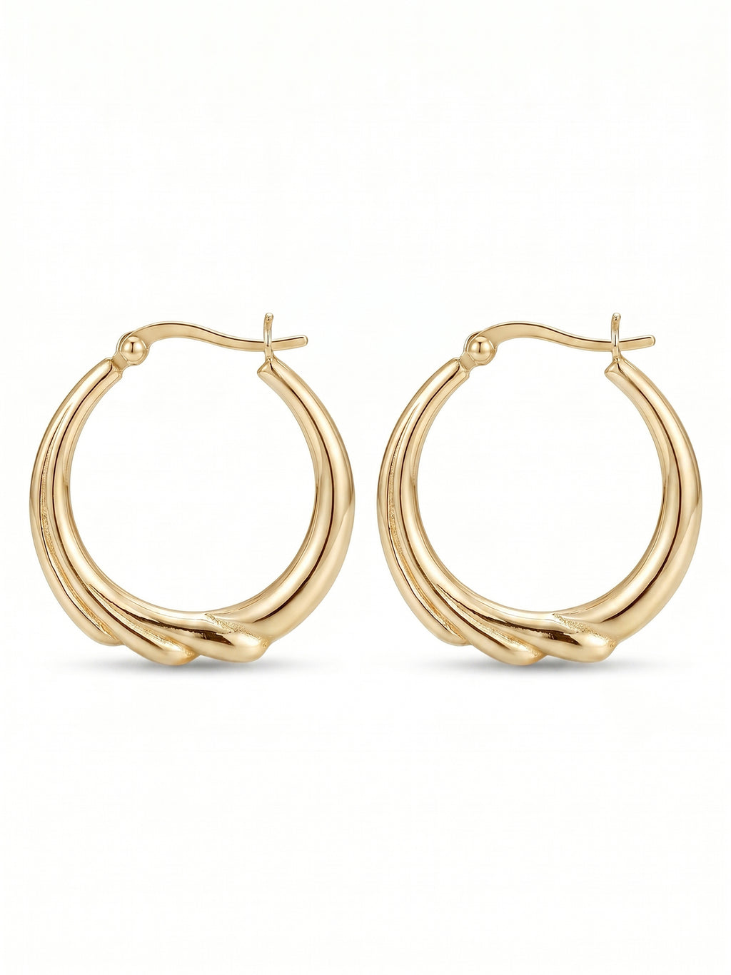 Gilded Floral Hoops