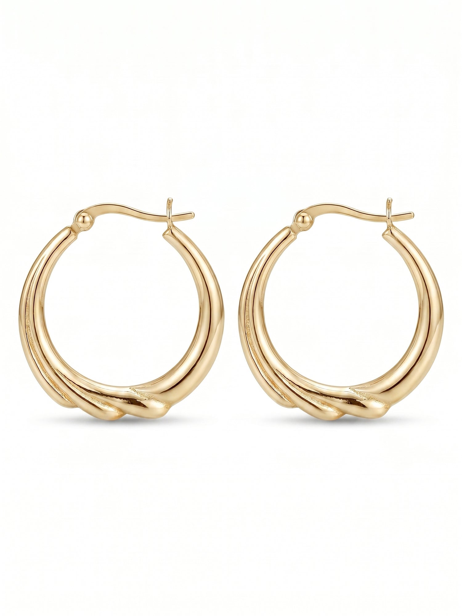 Gilded Floral Hoops