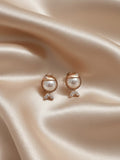 Gilded Oceanic Pearl Studs
