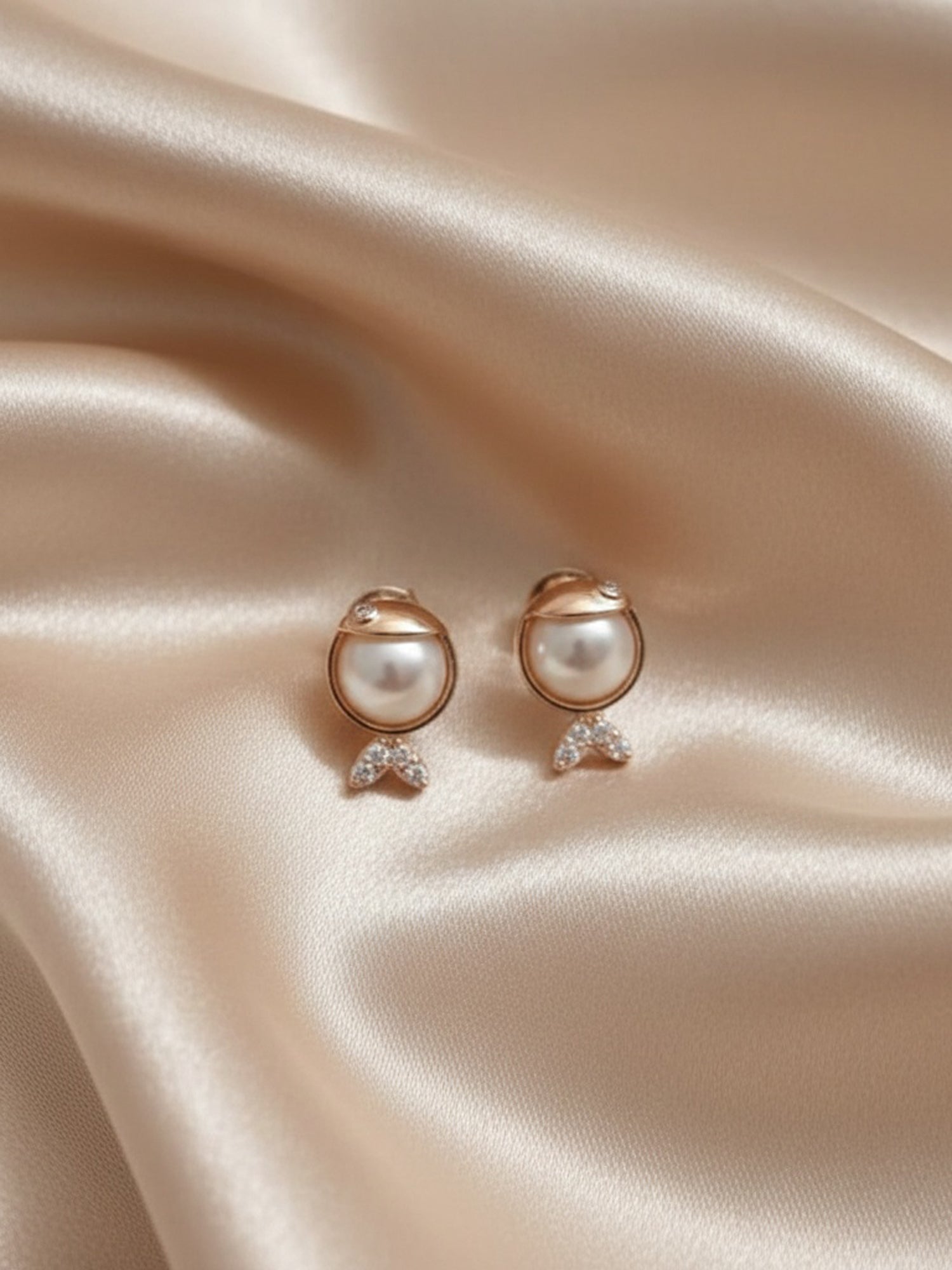 Gilded Oceanic Pearl Studs