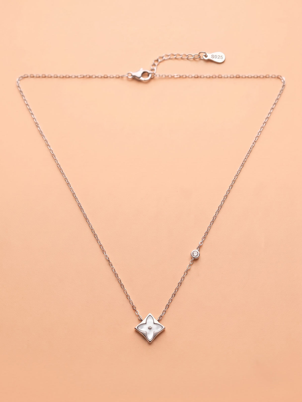 The Lumina Mother-of-Pearl Starburst Pendant Necklace