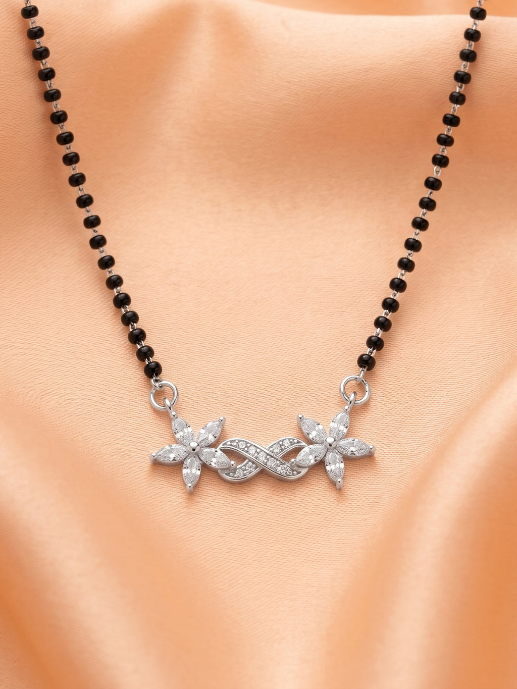 CZ Floral Infinity Mangalsutra