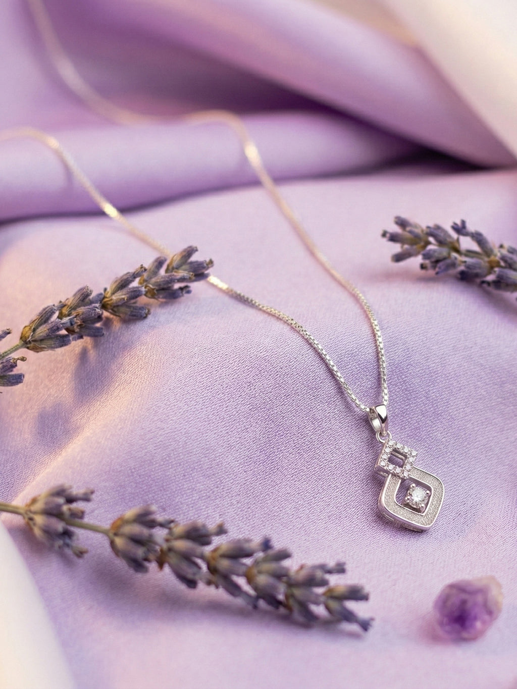 Interlocked Solitaire Pendant