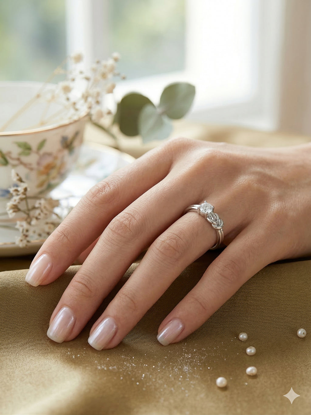 Entwined Solitaire Ring