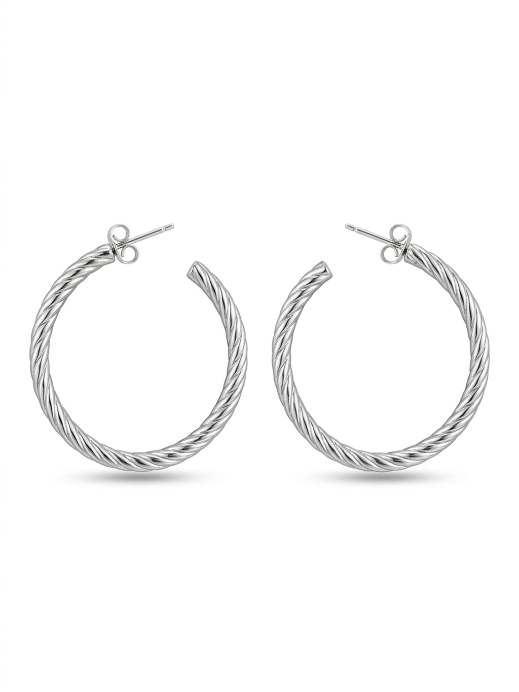 Twisted Rope Open Hoops