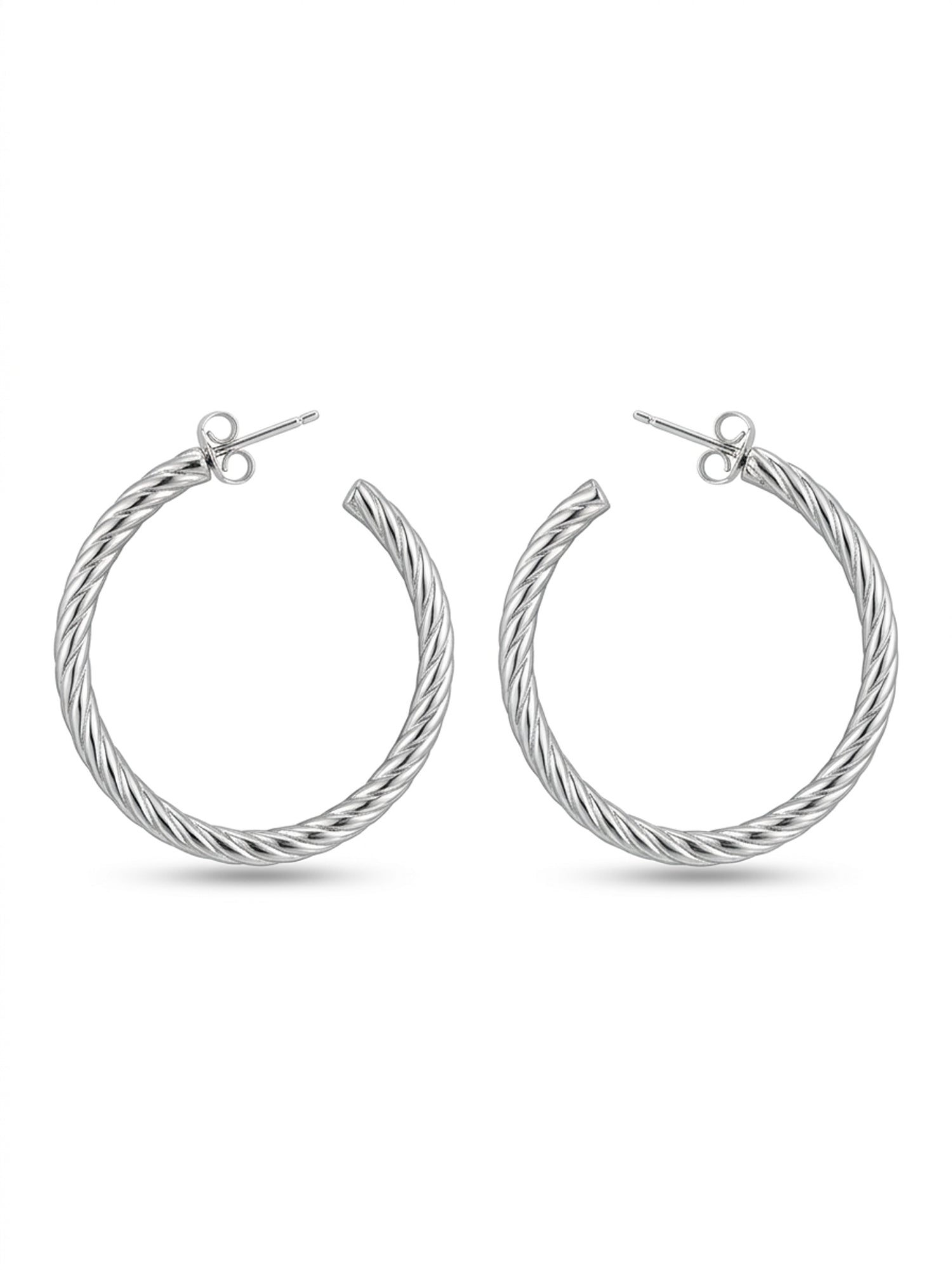 Twisted Rope Open Hoops