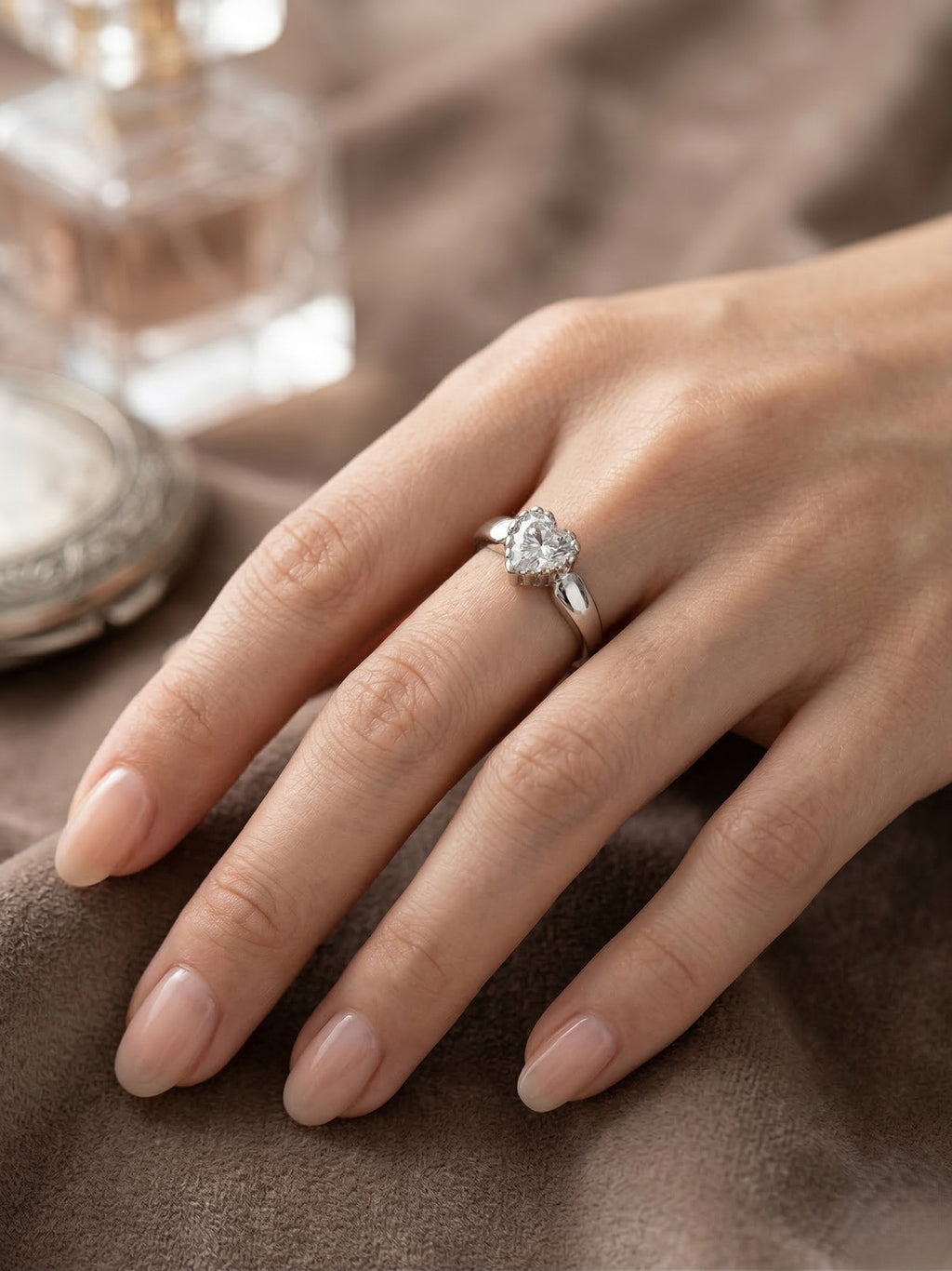 Radiant Heart Solitaire Ring
