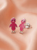 Rosy Chicklet Studs