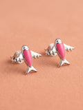 Jet-Setter Pink Plane Studs