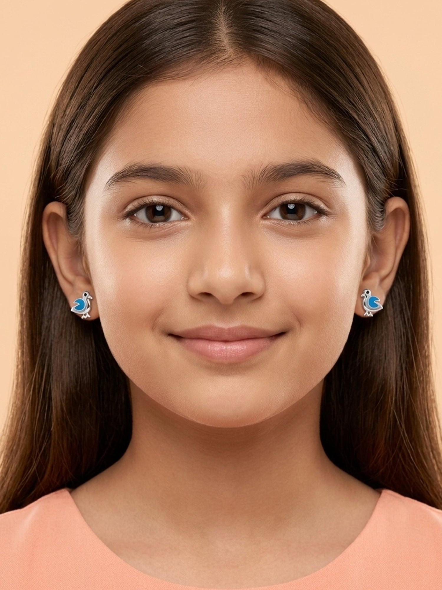 Whimsical Bluebird Studs