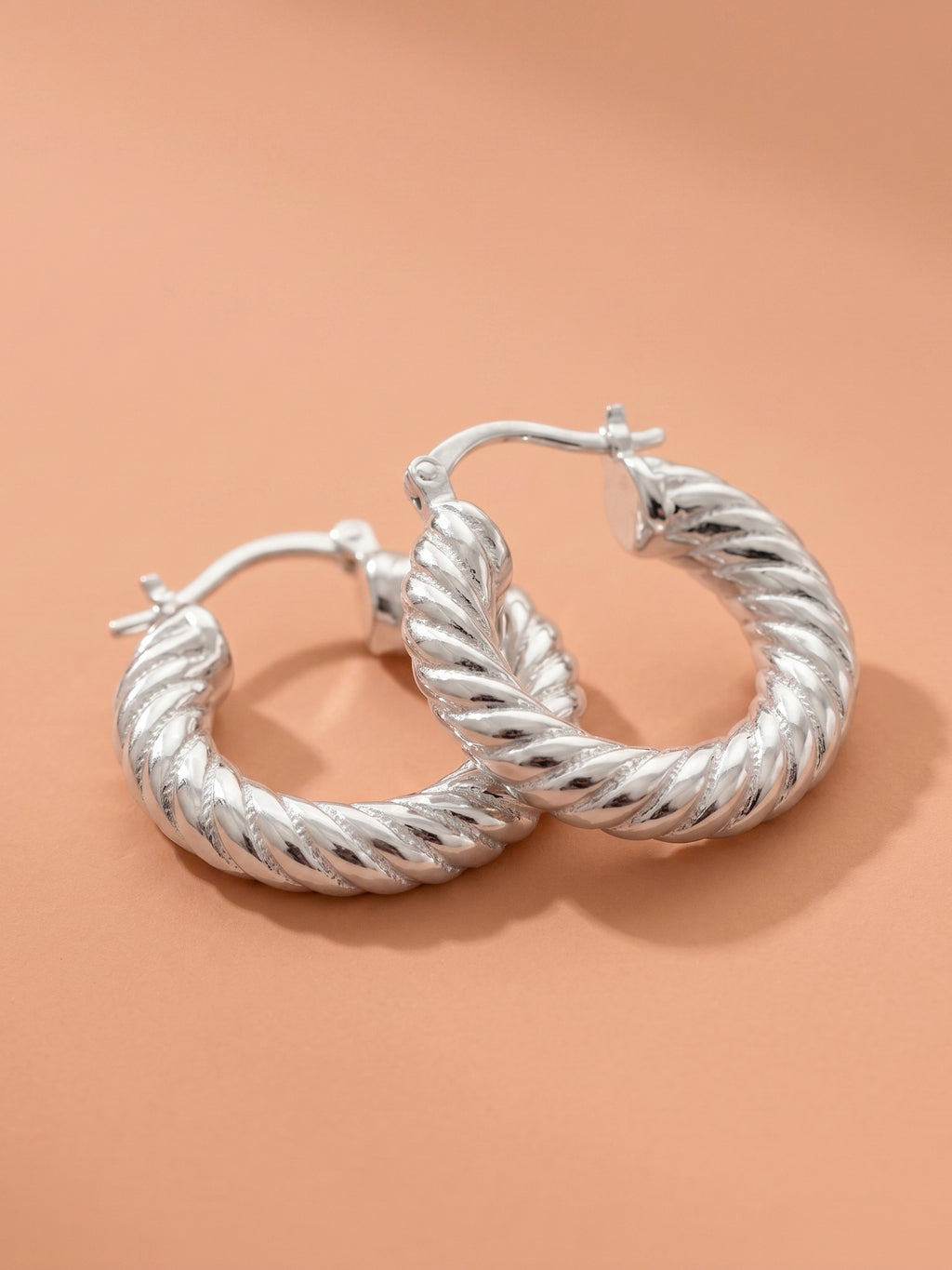 Sculptural Twisted Rope Hoop Earrings