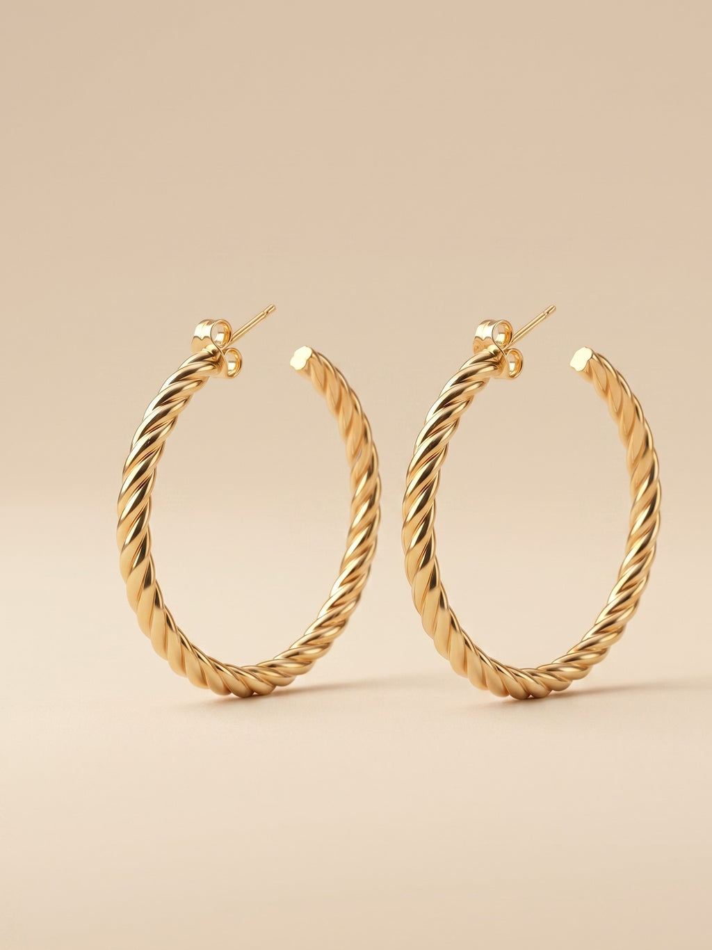 Gilded Braided C-Hoops