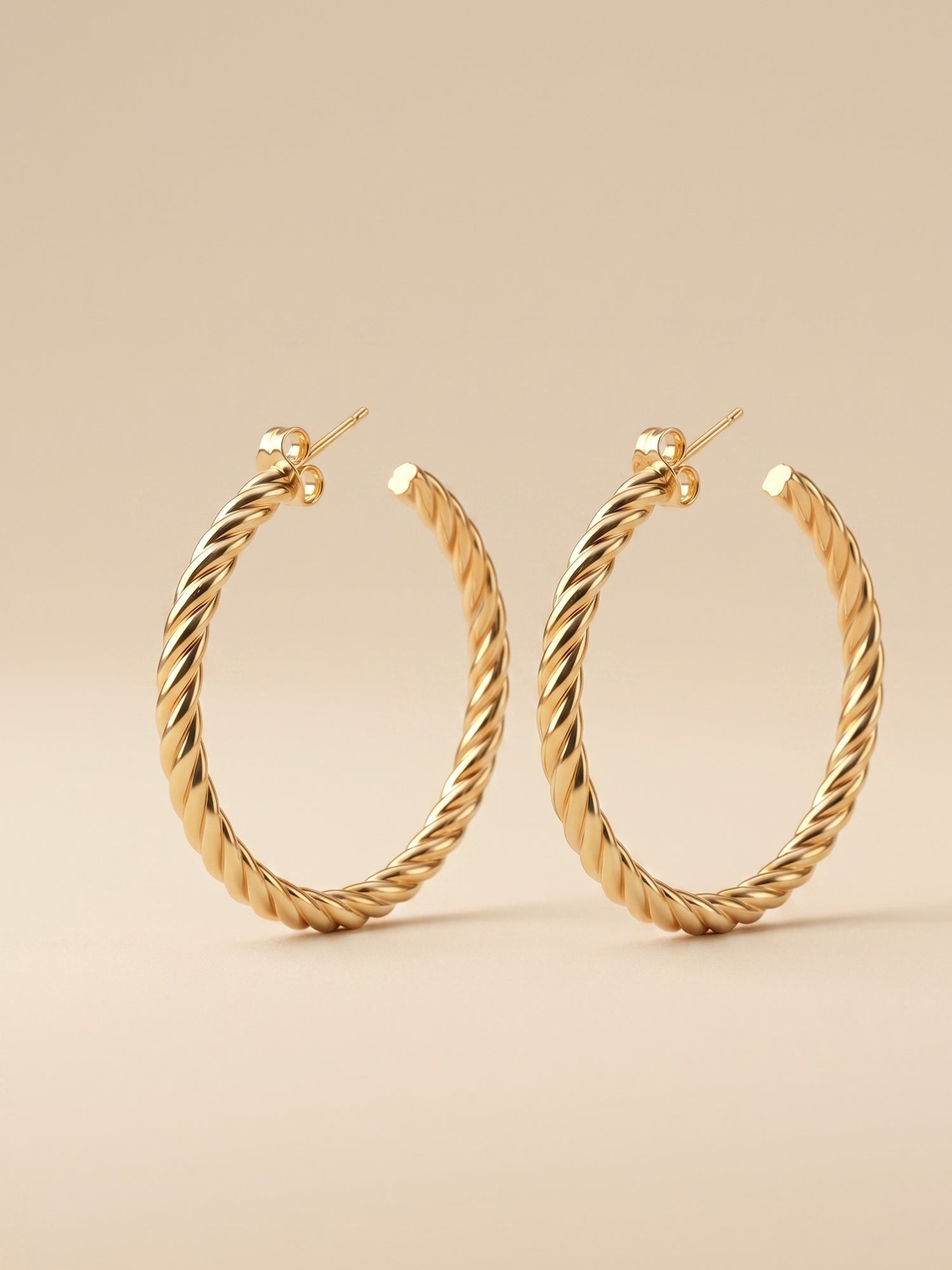 Gilded Braided C-Hoops