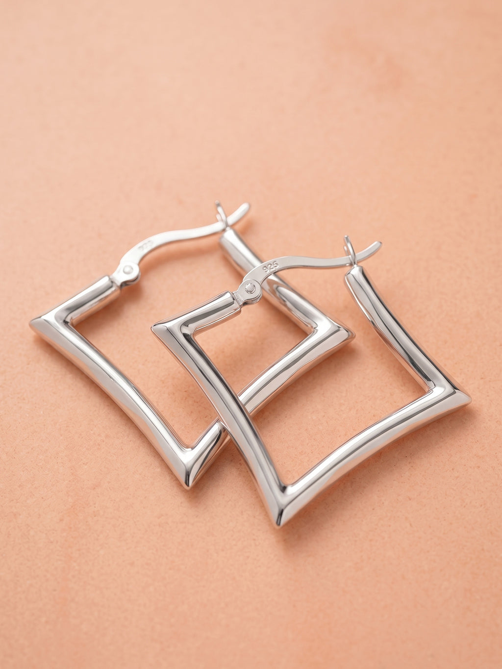 Geometric Square Hoop Earrings