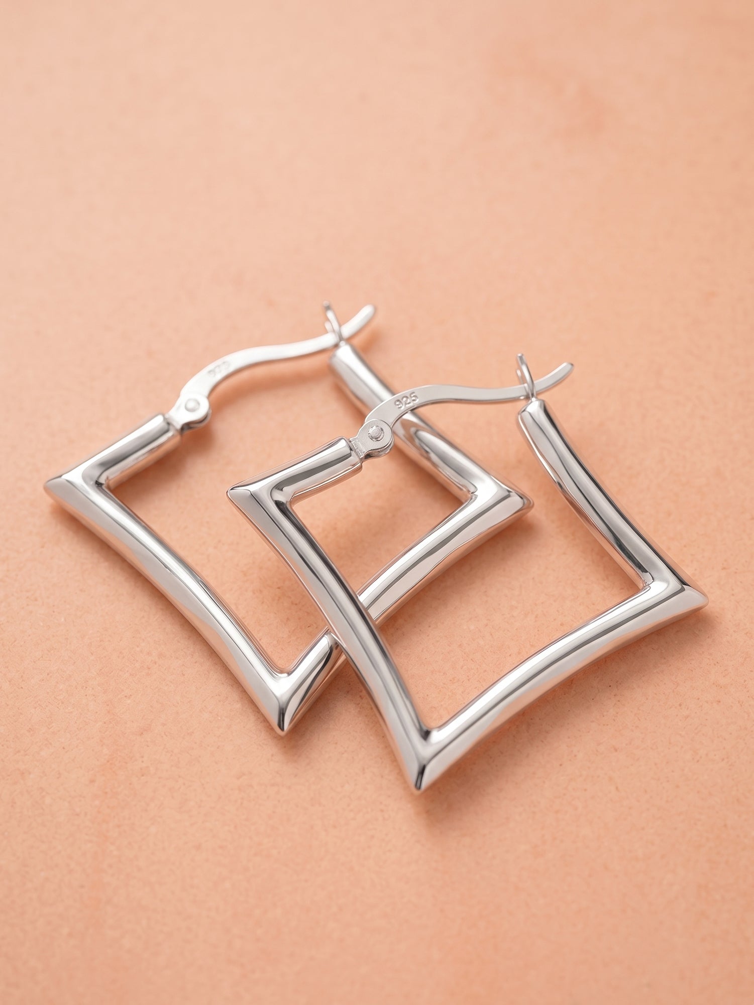 Geometric Square Hoop Earrings