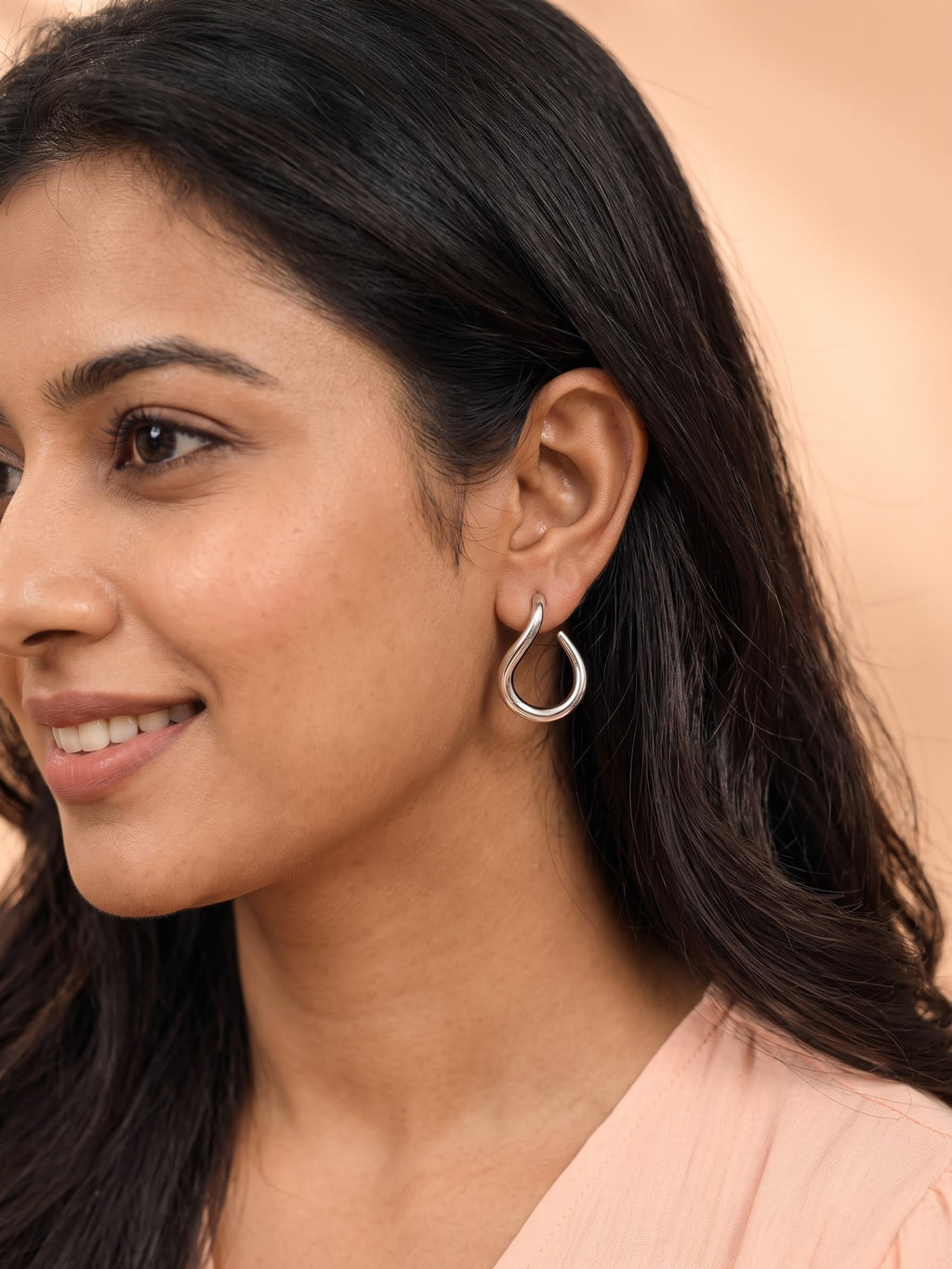 The Fluid Twist Open-Hoop Earrings