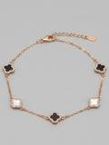 Monochrome Clover Bracelet