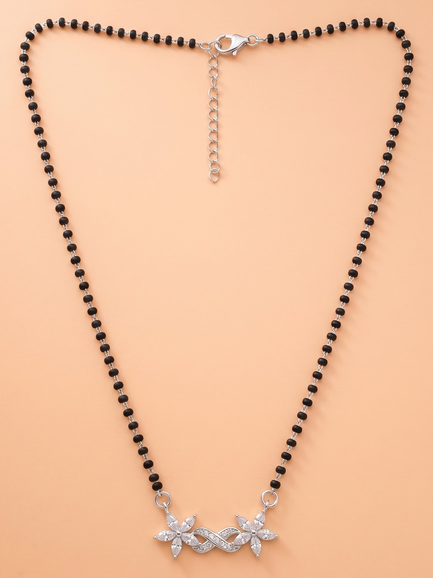 CZ Floral Infinity Mangalsutra