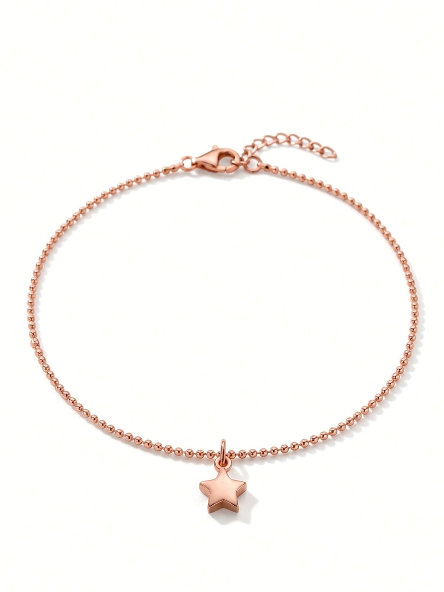 Roseate Celestial Star Charm Bead Anklet
