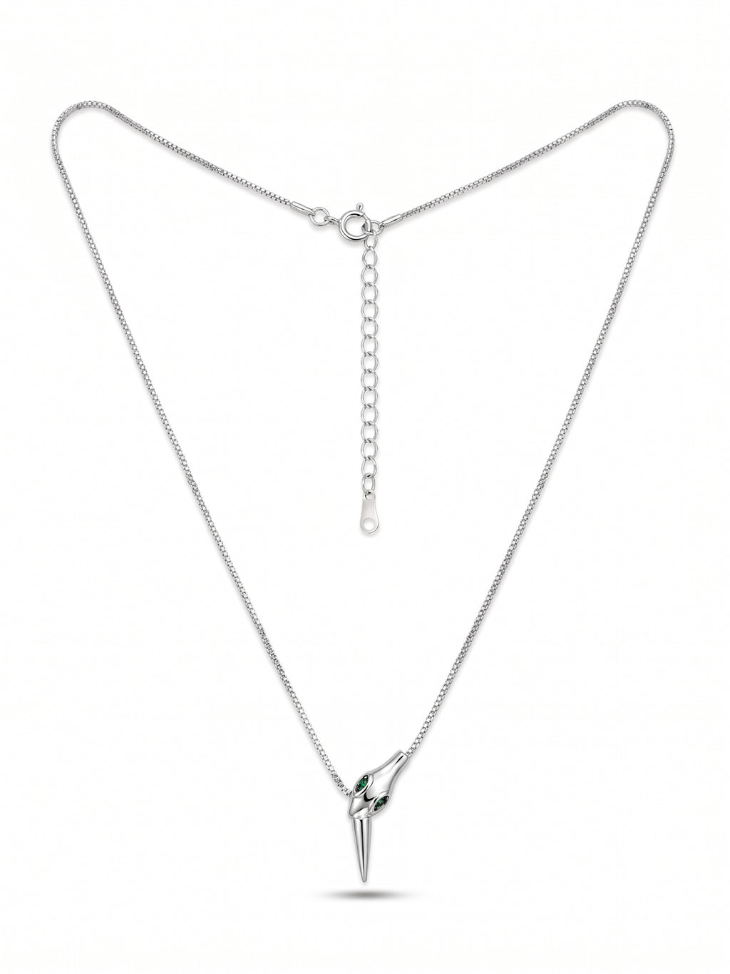 Silver Serpentine Talon Pendant Necklace