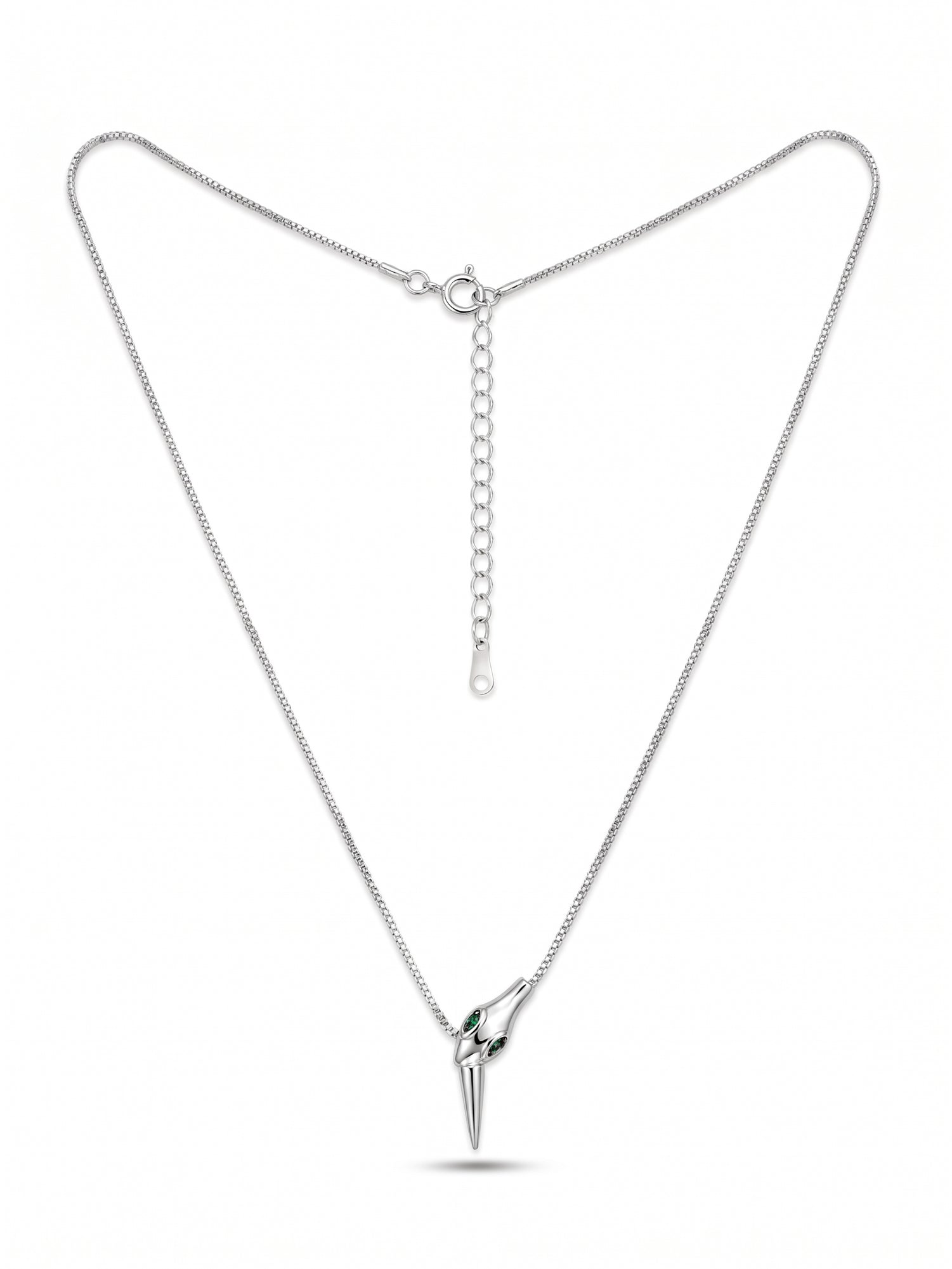 Silver Serpentine Talon Pendant Necklace