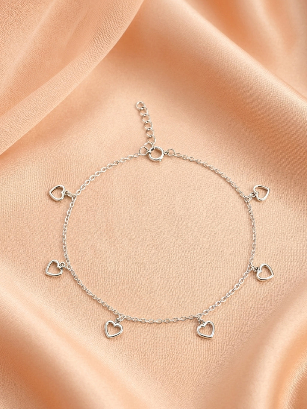 Whimsical Hearts Charm Anklet