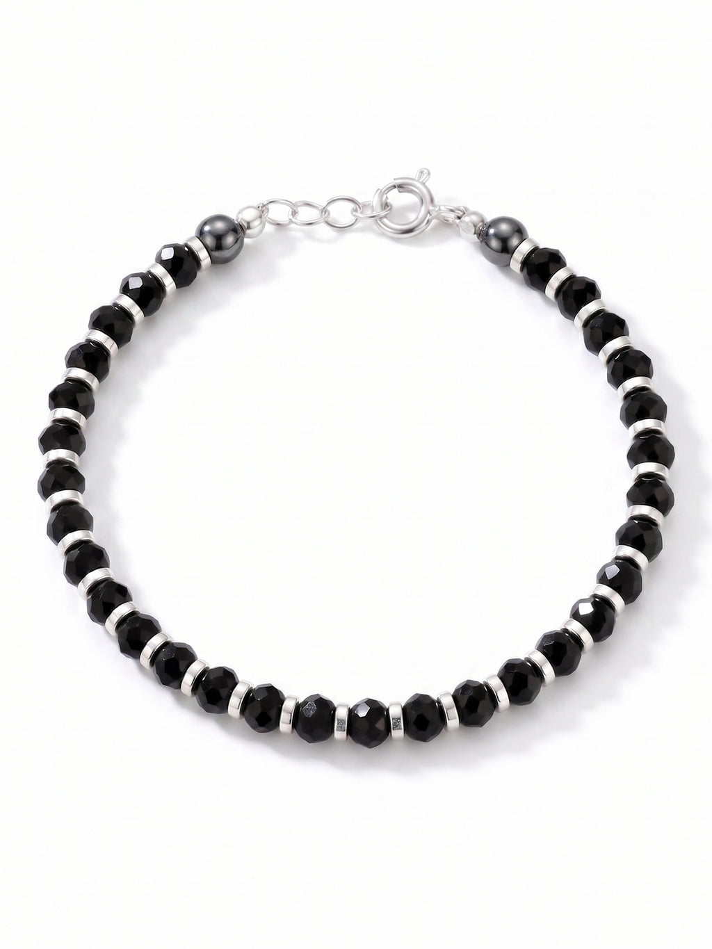 Black Crystal & Hematite Baby Bracelet Set