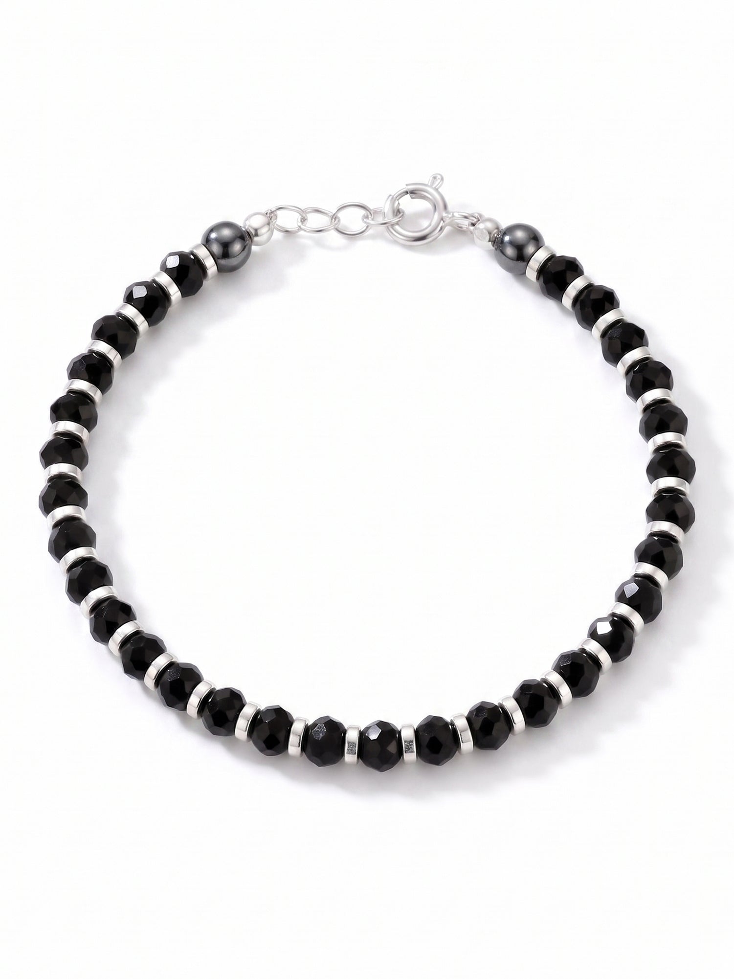 Black Crystal & Hematite Baby Bracelet Set