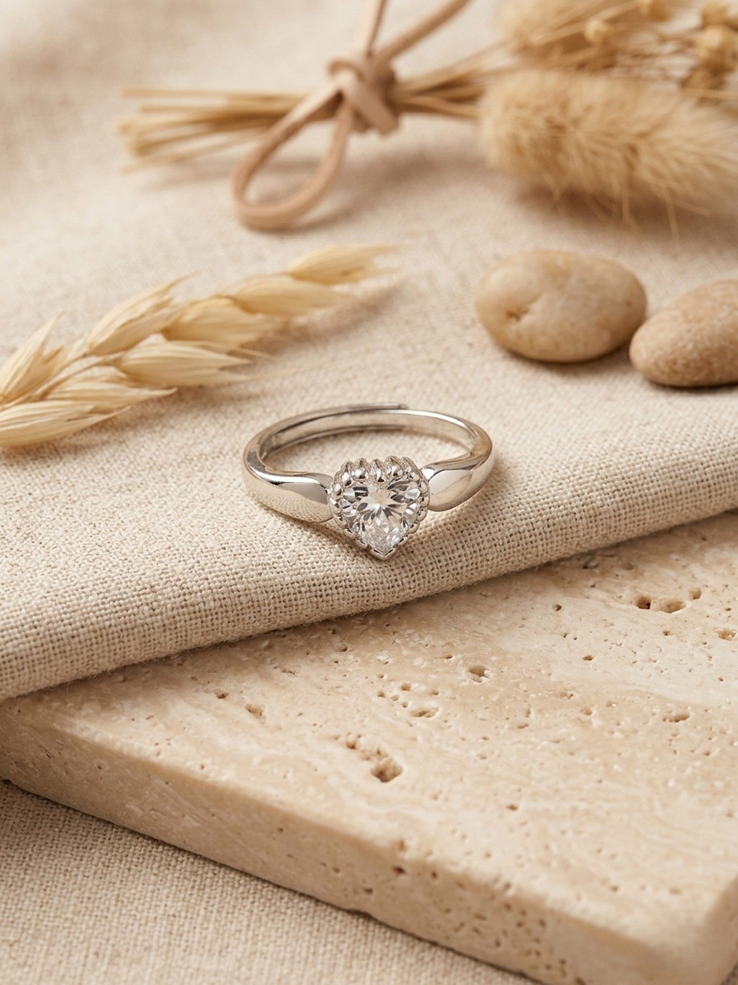 Radiant Heart Solitaire Ring