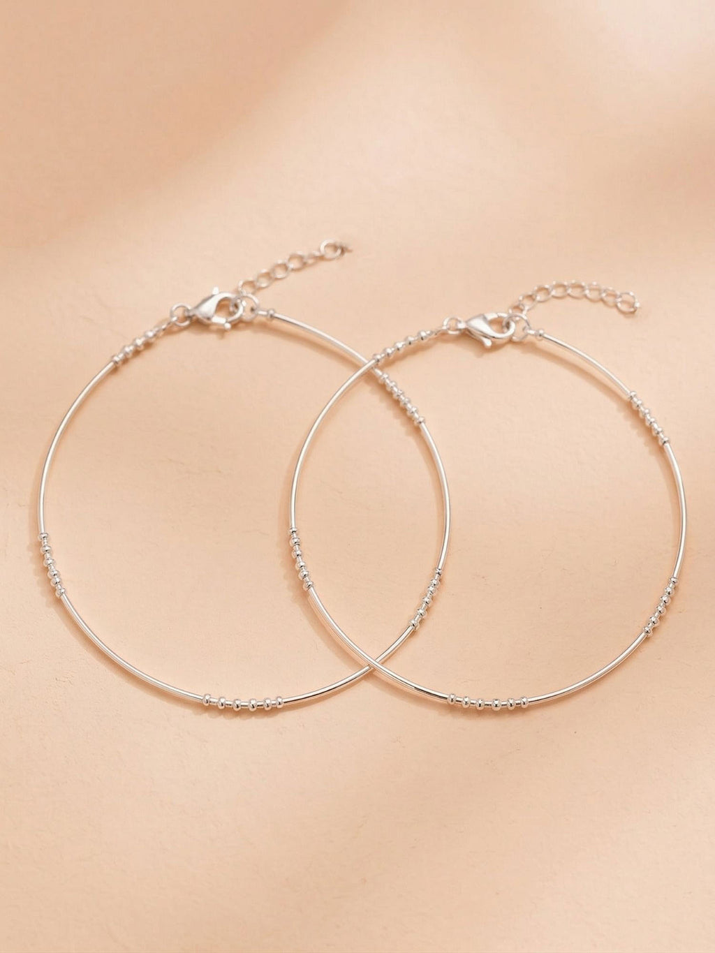 Starlight Morse Anklet Pair