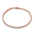 Princess-Cut CZ Rose Gold Tennis Anklet
