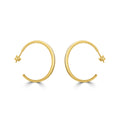 Gilded Minimalist Open Hoops
