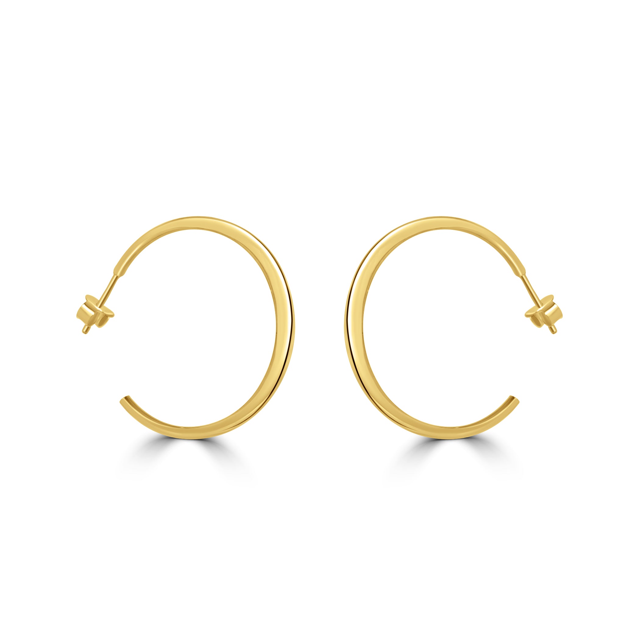 Gilded Minimalist Open Hoops